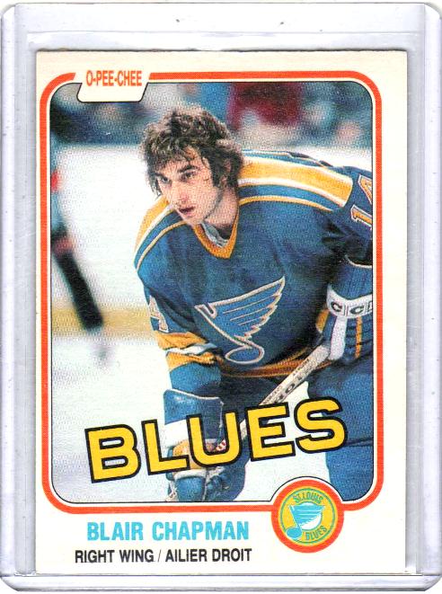 1981 O-Pee-Chee  Blair Chapman  Card #291 - St. Louis Blues